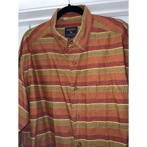 Woolrich Button Shirt Cotton Flannel‎ XL Fishing Hunting Aztec South